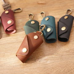 Vintage Leather Car Key Case Holder Smart Housekeeper