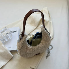 Vintage Cashmere Hobos Shoulder Crossbody Bags Women Handbags