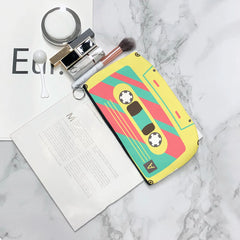 Vintage Cassette Music Tape Cosmetic Bag Organizer