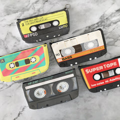 Vintage Cassette Music Tape Cosmetic Bag Organizer