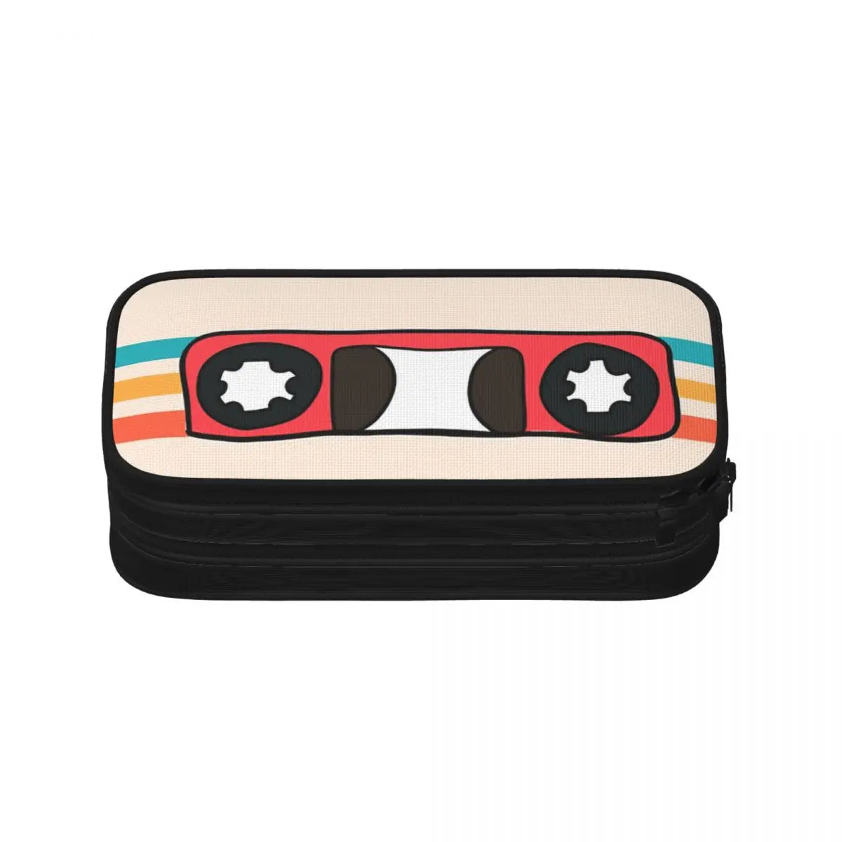 Vintage Anime Cassette Tape Zipper Pen Bag Student Stationery Gift