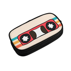 Vintage Anime Cassette Tape Zipper Pen Bag Student Stationery Gift