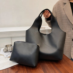 Vintage Casual Tote Bags Ladies Large Handbags Women Bag Set Solid Travel