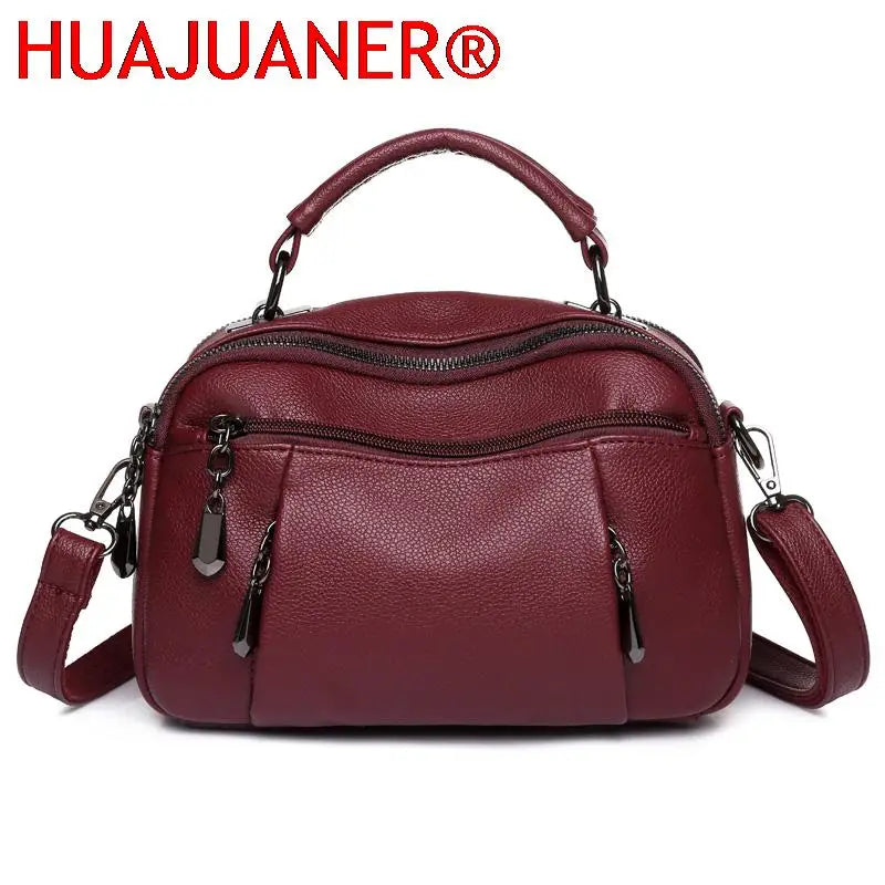 Vintage Leather Shoulder Bag Womens Tote Messenger