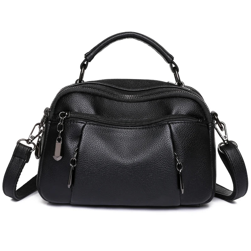 Vintage Leather Shoulder Bag Womens Tote Messenger