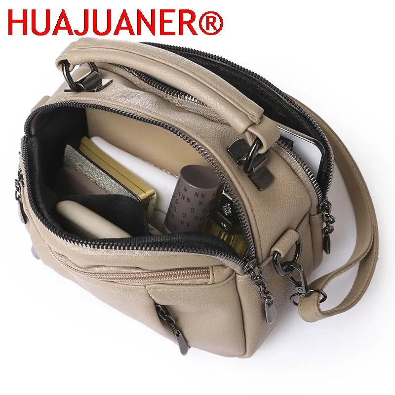 Vintage Leather Shoulder Bag Womens Tote Messenger
