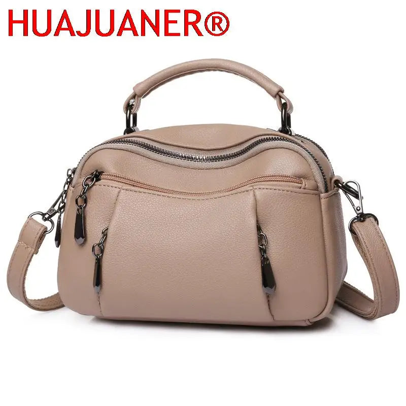 Vintage Leather Shoulder Bag Womens Tote Messenger