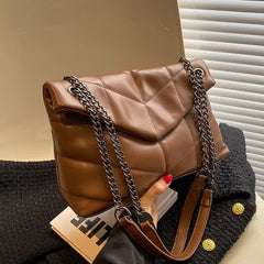 Vintage Chain Shoulder Crossbody Bag for Women Handbags Totes Female Purse