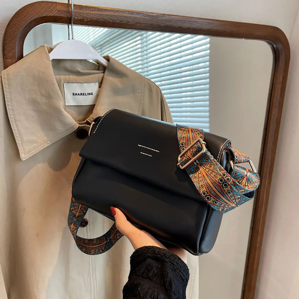 Vintage Women Single-Shoulder Bag Solid Pu Leather Messenger Bags Ladies Commute