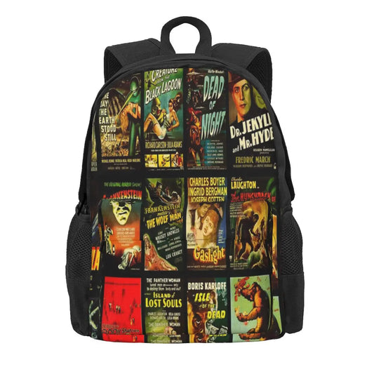 Vintage Classic Horror Monster Movie Backpacks Men's Backpacks Bags For Women