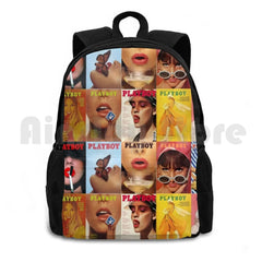 Vintage Magazine Covers Outdoor Hiking Backpack Waterproof Camping Travel