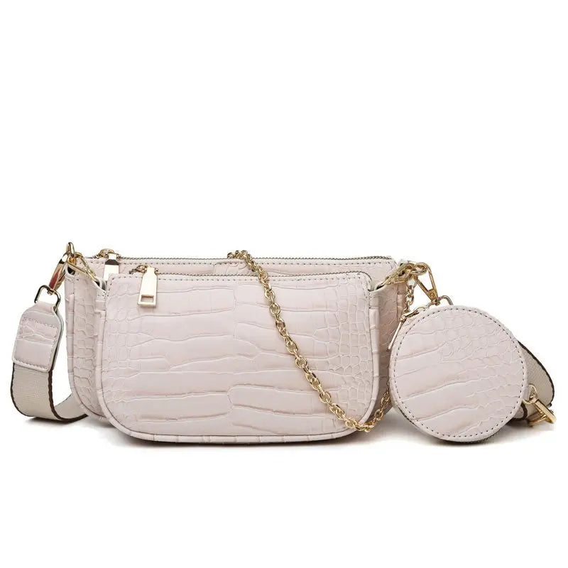 Vintage Crocodile Shoulder Bags Chains Handbags Crossbody Messe