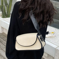 Vintage Crocodile Pattern Shoulder Bag Women PU Leather Bag Armpit Bag