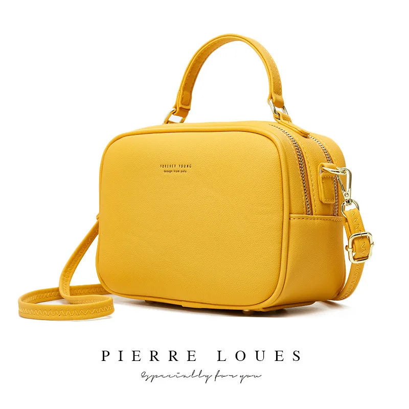 Vintage PU Leather Phone Shoulder Bag Messenger Bag