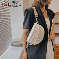 Vintage Crossbody Sling Bag for Women Chains Phone Pouch Wide Strap