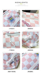Vintage Crossbody Bag Harajuku Handbag Contrasting Plaid Shoulder Bag