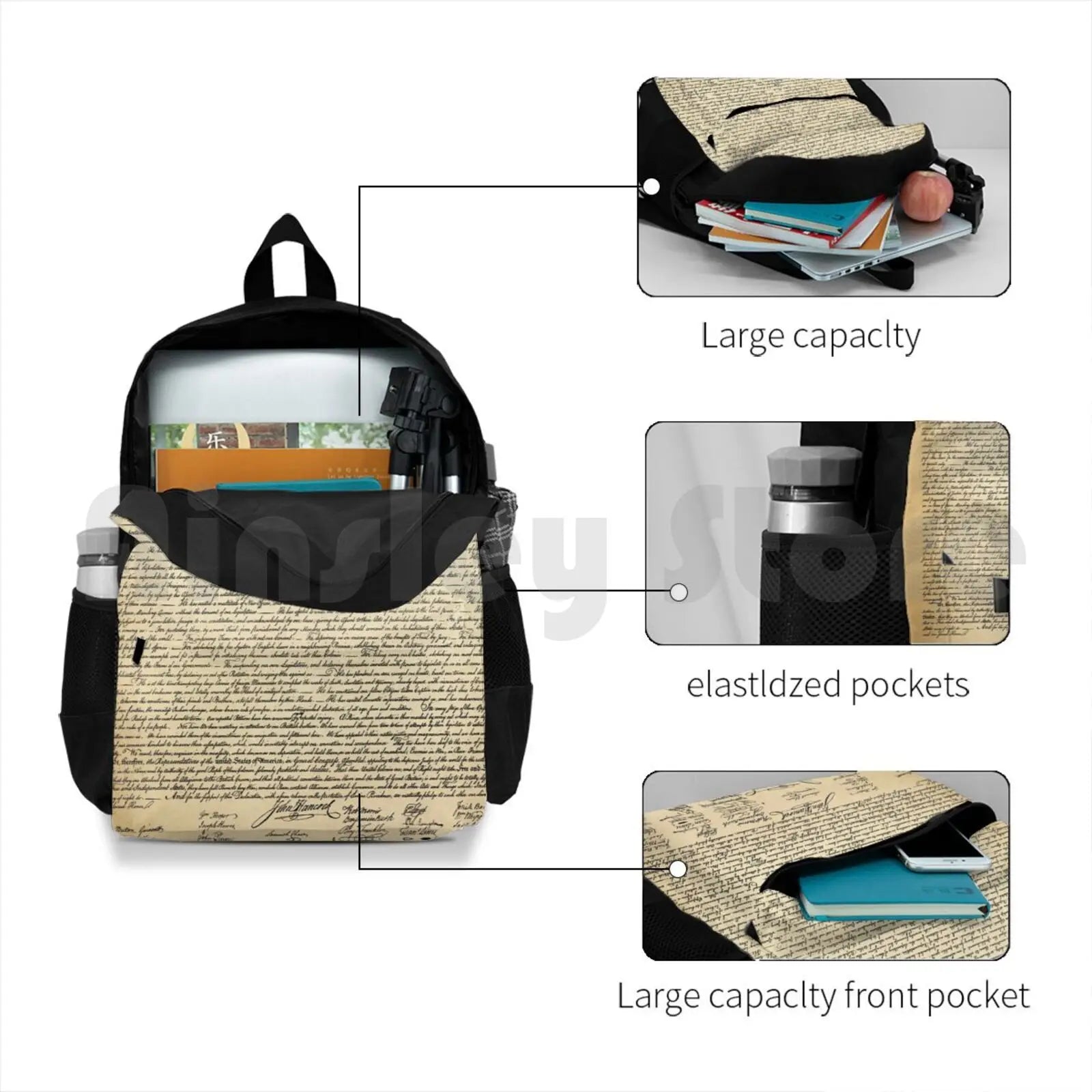 Vintage Waterproof Hiking Backpack for Camping Travel