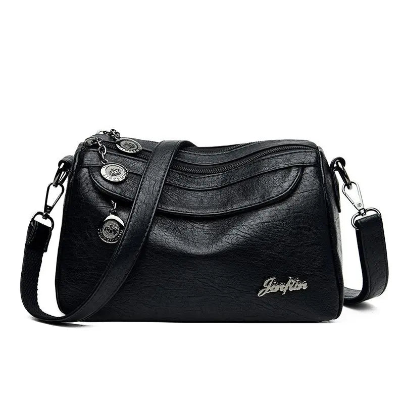 Vintage Leather Shoulder Bag for Women Small Crossbody Bag Ladies Summer Bags