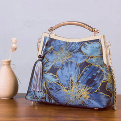 Vintage Shell Crossbody Bag Women's Handbag Fringe Chain Shoulder Bag