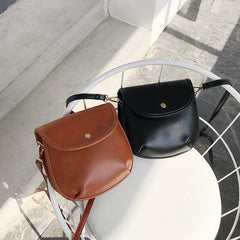 Vintage Shoulder Bag Women PU Leather Mini Phone Crossbody Messenger Handbag