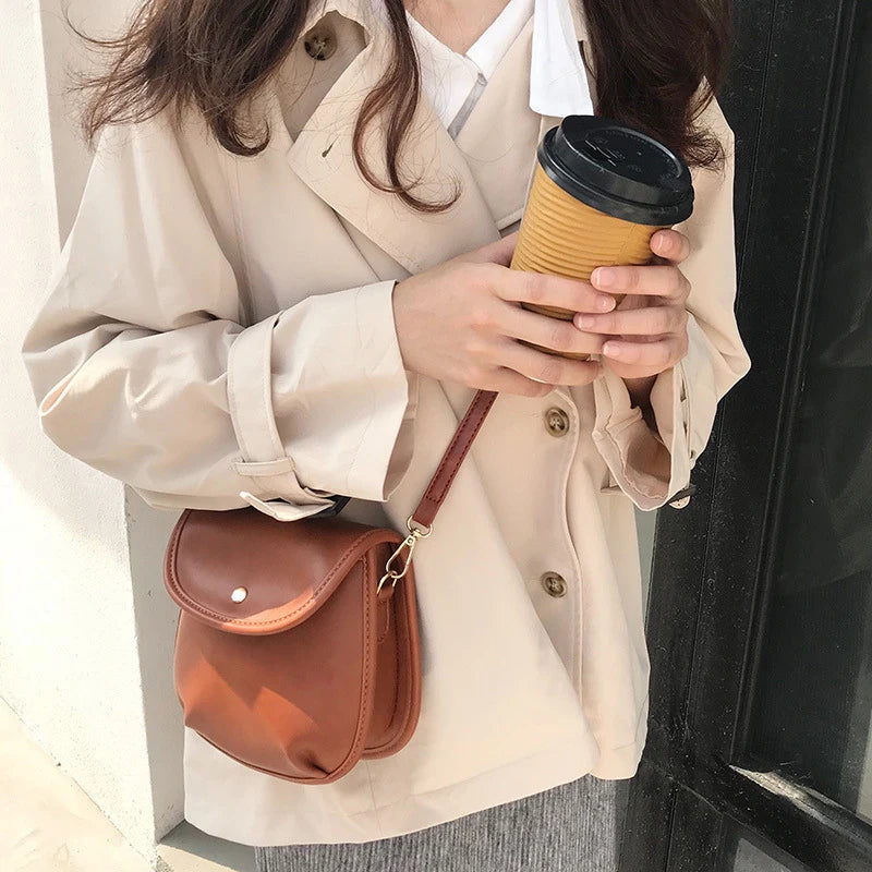 Vintage Shoulder Bag for Women PU Leather Mini Phone Purses