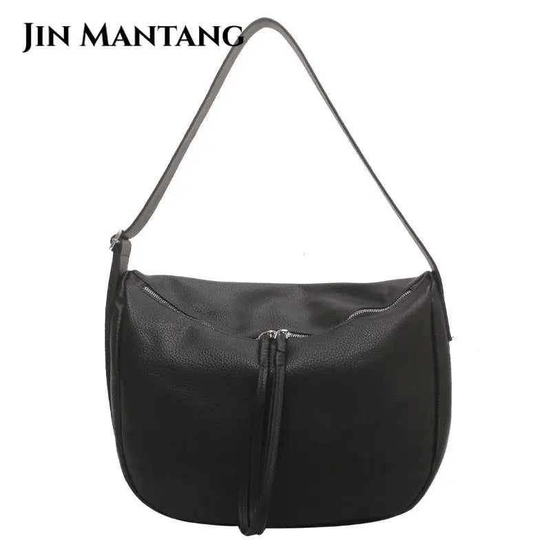 Vintage Soft Leather Handbags Purses Women Shoulder Crossbody Bags