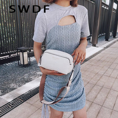 Vintage PU Leather Crossbody Sling Bag for Women