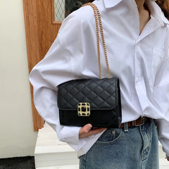Vintage Embroidery Rhombus Chain Small Square Bag