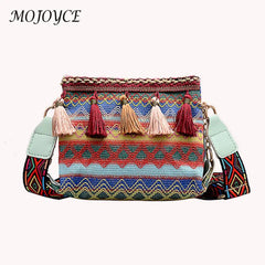 Vintage Ethnic Style Bucket Shoulder Bag for Traveling