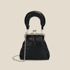 Vintage PU Leather Chain Women Shoulder Crossbody Messenger Bag Shell Lock
