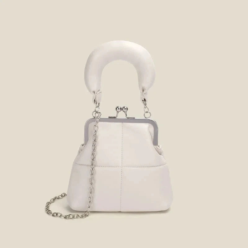 Vintage PU Leather Chain Women Shoulder Crossbody Messenger Bag Shell Lock