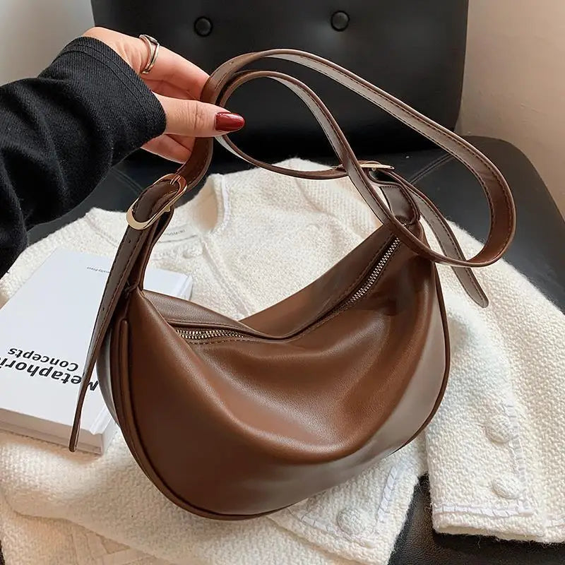 Vintage PU Leather Shoulder Bag For Women Ladies Handbags