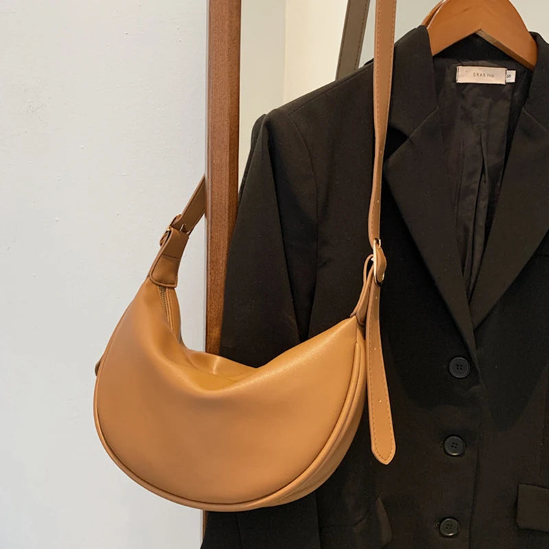 Vintage PU Leather Shoulder Bag For Women Ladies Handbags