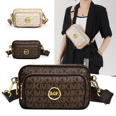 Vintage Printed Shoulder Bag Women'S Chest Bag Pu Leather Bag
