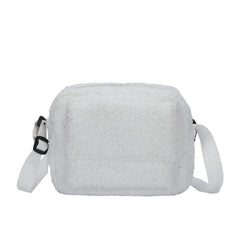 Vintage Lamb Wool Shoulder Bag Business Leisure Women Chain Purse