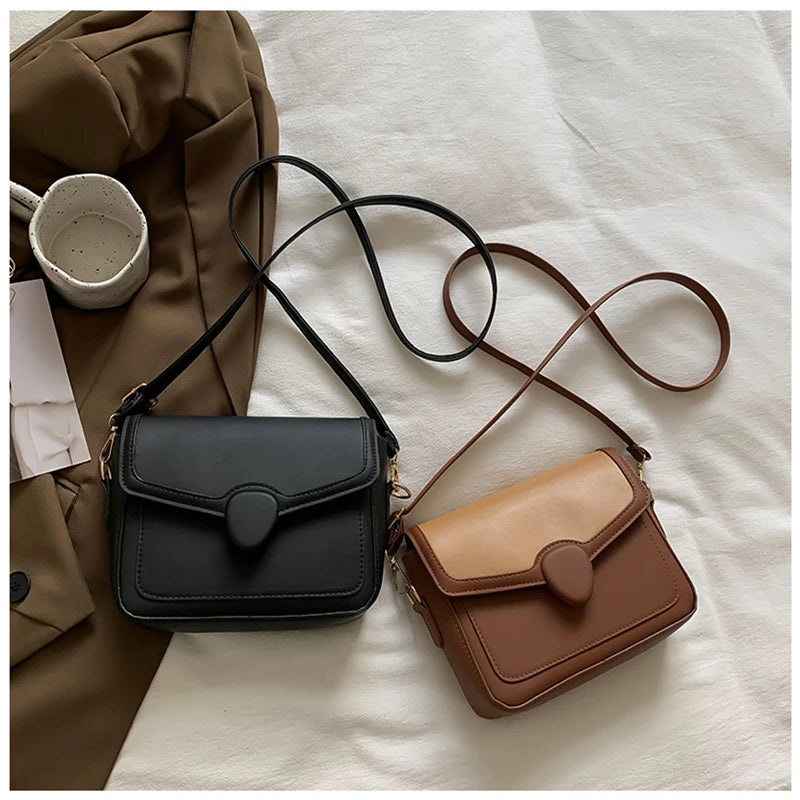 Vintage Flap Shoulder Bag Small Crossbody Handbag Purse