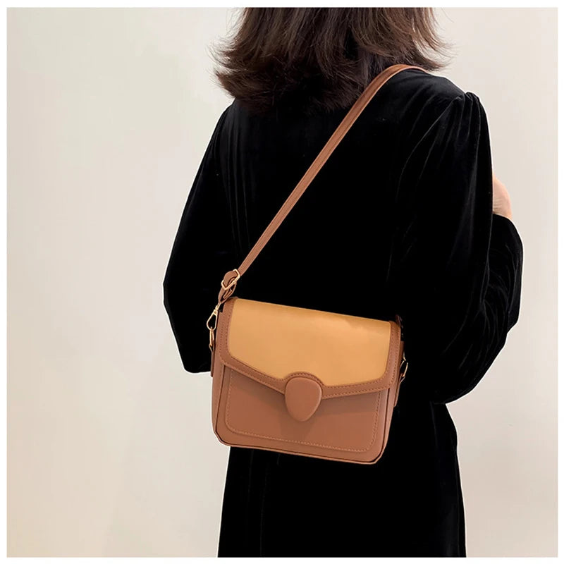 Vintage Flap Shoulder Bag Small Crossbody Handbag Purse