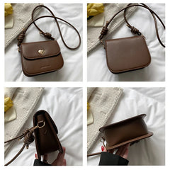 Vintage Flap Shoulder Bags PU Leather Totes Bag Heart Crossbody Handbag Purse