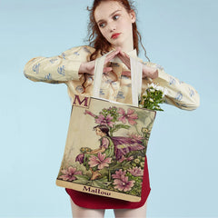 Vintage Floral Girl Cartoon Kid Tote Handbag for Girl