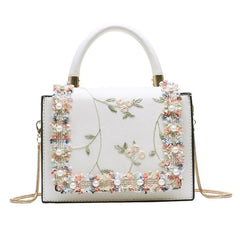Vintage Flower Lace Crossbody Bag Chain Ladies Clutch Female Purses