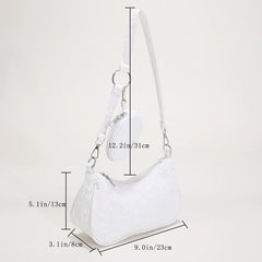 Vintage Flower Printing Shoulder Underarm Bags