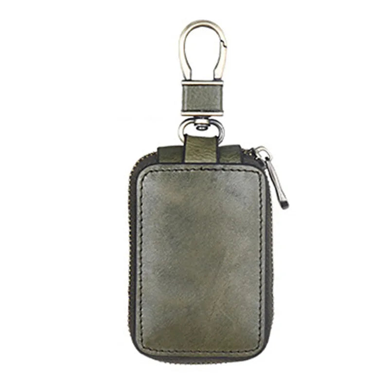 Vintage Leather Car Key Bag for Men and Women