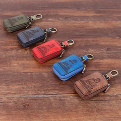 Vintage Leather Car Key Bag for Men and Women