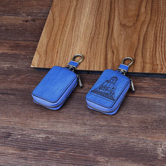 Vintage Leather Car Key Bag for Men and Women