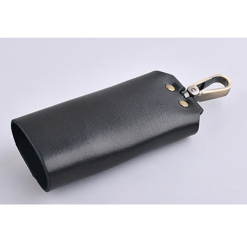 Vintage Leather Key Wallet Housekeeper Men Women Key Holder Organizer Pouch