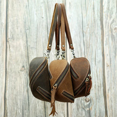 Vintage Leather Key Wallet Women Keychain Covers Zipper Key Case Bag Men