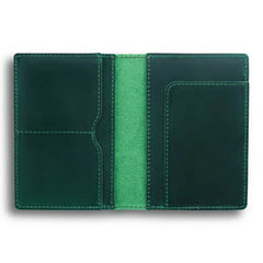 Vintage Leather Passport Case Men Travel Wallet Document Organizer