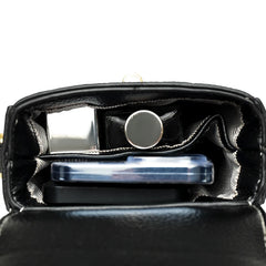 Vintage Leather Women Shoulder Bag Lock Mini Crossbody Phone Purse