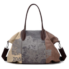 Vintage Graffiti Canvas Handbag Female Shoulder Bag