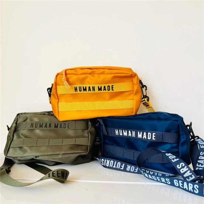 Vintage HUMAN Nylon Military Style Shoulder Messenger Bag